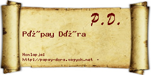 Pápay Dóra névjegykártya
