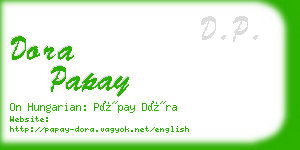 dora papay business card